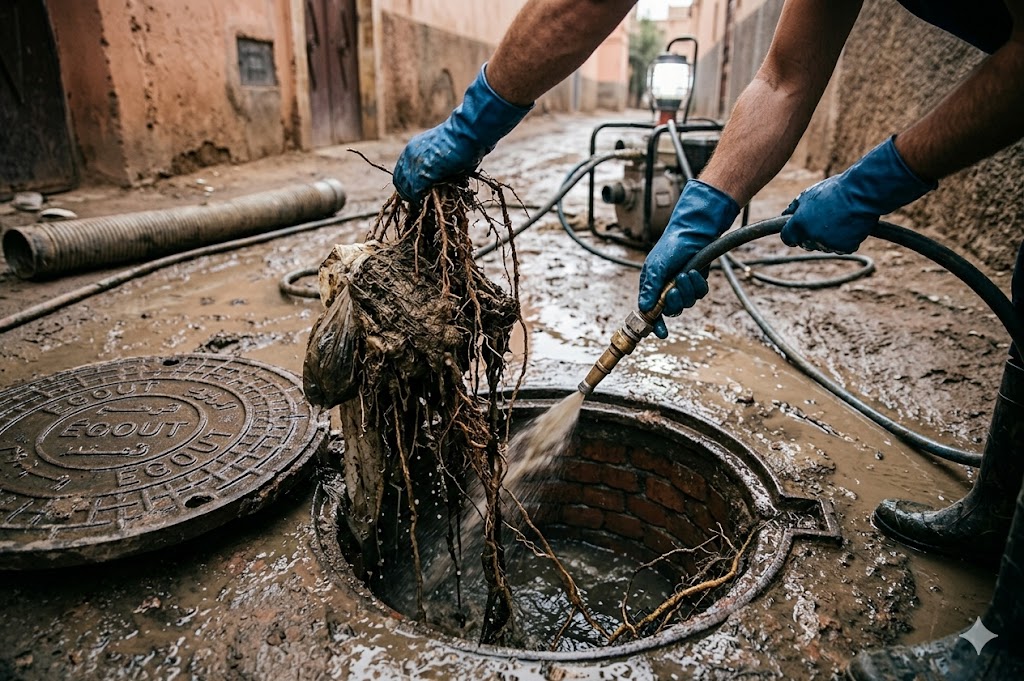 Intervention pour Débouchage Égout